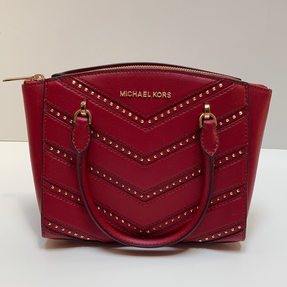 Michael Kors Handbags - 🔥Authentic Michael Kors Leather Studded Scarlet🔥